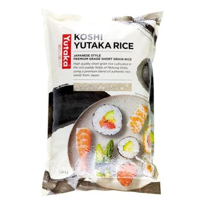 Yutaka Koshi Rice 5kg Premium Grade Japanese Short Grain Rice Authentic Japanese Rice Round Grain Perfect for sushi rice, sticky rice and everyday Asian cooking