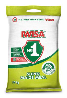 Iwisa, Super Maize Meal South African Food Staple Food from South Africa,10kg, white