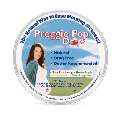 Three Lollies Preggie Pop Drops Container, 21 Ct