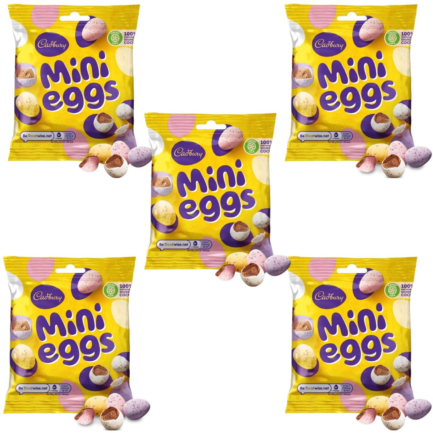 Her Flavour 5x Easter Chocolate Mini Eggs Happy Easter Celebration 2023 Mini Chocolate Easter Eggs Gifts for Women Men Kids Bundle Pack Deals 80g