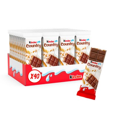 Kinder Country Chocolate Cereal Bar - 40 pack