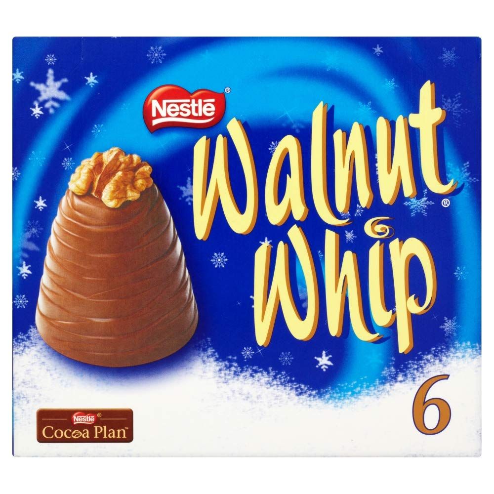 Walnut Whip Milk Chocolate Multipack, 10 Pack of 6 x 30 g (Total 60 Chocolates)