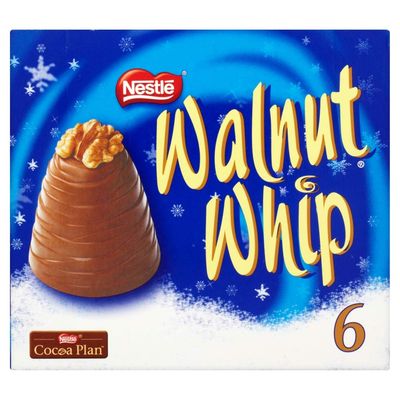 Walnut Whip Milk Chocolate Multipack, 10 Pack of 6 x 30 g (Total 60 Chocolates)