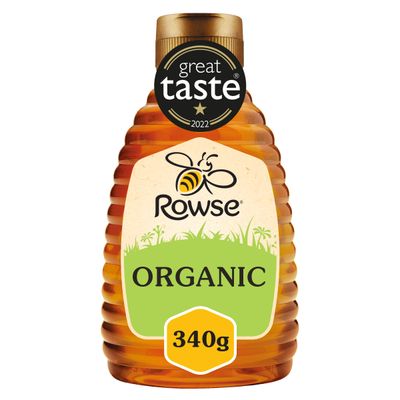 Rowse Honey, Organic Honey, Squeezy bottle, 100% pure &amp; natural, 340g