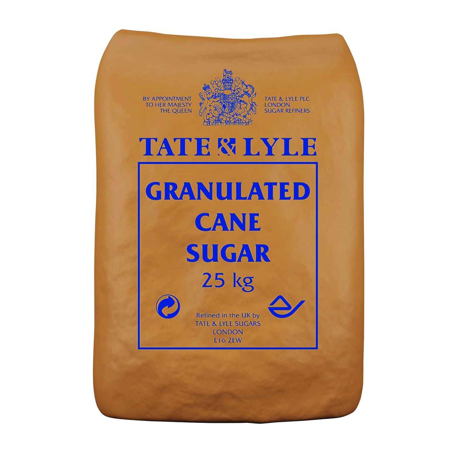 Tate &amp; Lyle - Granulated White Sugar - Versatile Pure White Cane Sugar for Everyday Sweetening, Cooking &amp; Baking - Consistently Fine Quality - UK Packed - 1 x 25kg