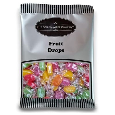 The Boiled Sweet Company® Fruit Drops 1Kg - Traditional Individually Wrapped Boiled Sweets - Fruity Flavours - Pick and Mix Boiled Sweets Share Size Bags - A Great Sweet Gift Idea