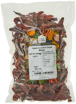 Old India Kashmiri Chilli Dried Whole 250g