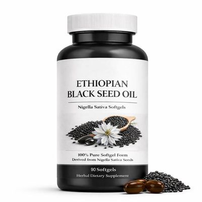Ethiopian Black Seed Oil, Cold-Pressed Nigella Sativa, Convenient for Daily use