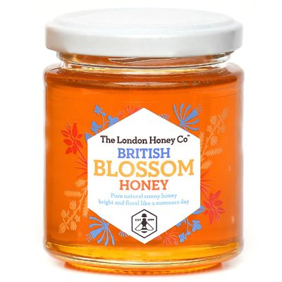 London Honey Company - British Blossom Jar 227g - 100% Pure Natural Unpasteurised Raw Honey - Sustainably Produced from our own Beehives.