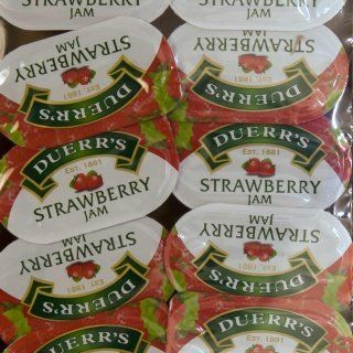 Duerr's Strawberry Jam - 16 x 20g Single / Individual Portions - Stay Fresh &amp; Easy Open