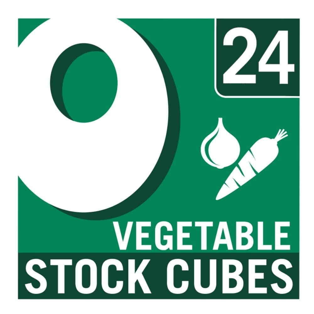 OXO 24 Vegetable Stock Cubes - Full-Flavour, Plant-Based &amp; Vegan, Ideal for Soups, Stews, Gravy &amp; Roast Dinners, 142 g (Pack of 1)