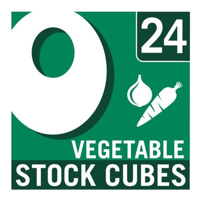 OXO 24 Vegetable Stock Cubes - Full-Flavour, Plant-Based &amp; Vegan, Ideal for Soups, Stews, Gravy &amp; Roast Dinners, 142 g (Pack of 1)