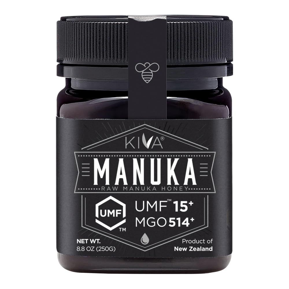 Kiva Raw Manuka Honey, Certified UMF 15+ (MGO 514+) - New Zealand (8.8 oz)