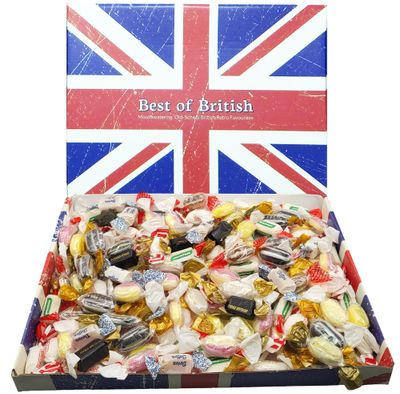 Sugar-Free Sweets Gift Box To Share: Old Fashioned Pick & Mix Sweet Hamper Selection Christmas Stocking Filler, Secret Santa & Birthday Gifts For Men, Women & Kids