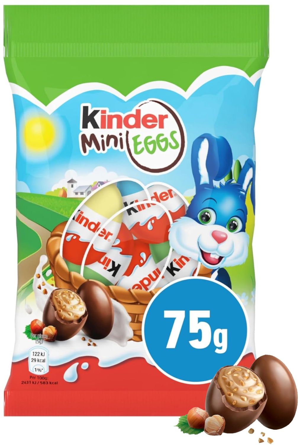 Kinder Mini Eggs - Chocolate Easter Eggs, perfect for Easter Egg Hunt - Gifts for Parties &amp; Celebrations, 75 g