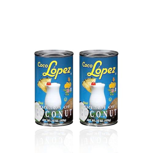 Cream of Coconut Coco Lopez, Set of 2 Cans, 15 oz./ 425 g Each