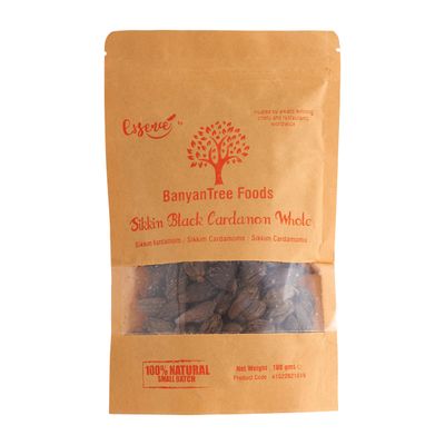 BanyanTree Foods Black Cardamom Pods 100g Cardamom Pods Black Cardamom All Natural Indian Origin Gluten Free Non GMO