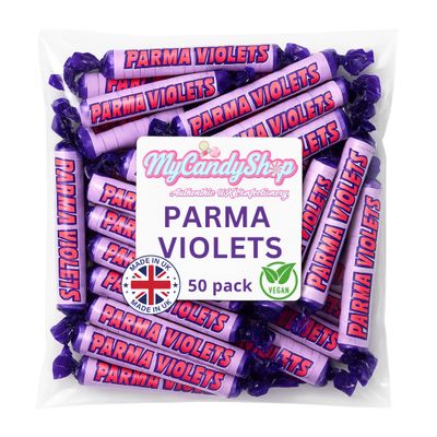 Swizzles Sweets Parma Violets - 50 x Parma Violets Sweets - Individually Wrapped Vegan & Halal Freindly - Great for Halloween, Parties, Gifting & Sharing