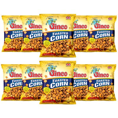 Ginco Toasted Corn 10 x 100g (1kg) Toasted Salted Crunchy Corn Snack
