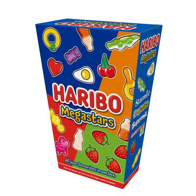 HARIBO Mega Stars - Assorted Gummy Sweets Gift Box - 800g