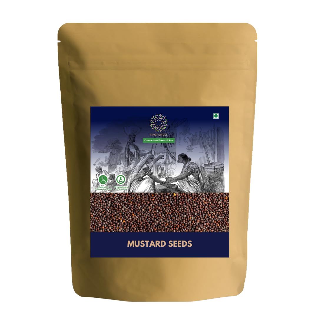 Pipar Spices Black Mustard Seeds - 400g (14.1oz) For Culinary Use