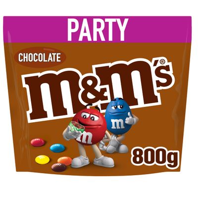 M&M s Milk Chocolate Sweets Bulk Bag 800g - Chocolate Candy Sharing Bag, Milk Chocolate Sweets, Bulk Chocolate Treats, Party Sweets, Chocolate Bag for Gift, Snacks & Sharing