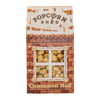 Popcorn Shed Cinnamon Roll Gourmet Popcorn (1 x 80g) - Spiced Cinnamon Caramel Gourmet Popcorn, Easy & Low Calorie Snack, Perfect for Parties, Movie Nights & Gifting