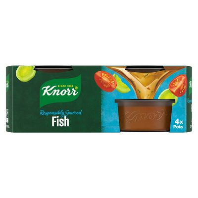 Knorr Fish Stock Pot gluten-free to add a rich fish flavour to your dishes 4x 28 g
