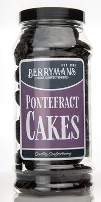 Original Pontefract Cakes Aniseed &amp; Liquorice Gums Retro Sweets Gift Jar By Berrymans Sweet Shop - Classic Sweets, Traditional Taste.