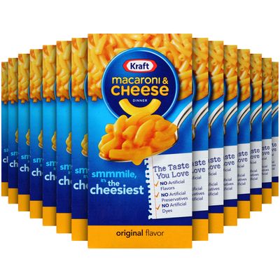 Kraft Original Macaroni &amp; Cheese Dinner, 7.25 Oz, (Pack of 15)