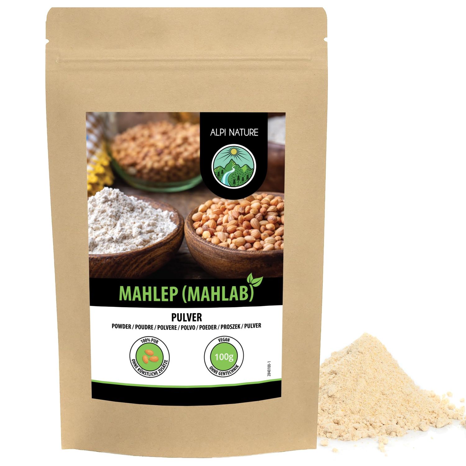Alpi Nature Mahlepi Powder 100g 3.5 oz, Mahlab Powder, Ground Mahleb Seeds, Mahaleb Cherry Ground