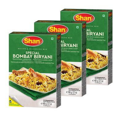 Shan Special Bombay Biryani Masala, 2.12 oz 60 g, 3 Pack