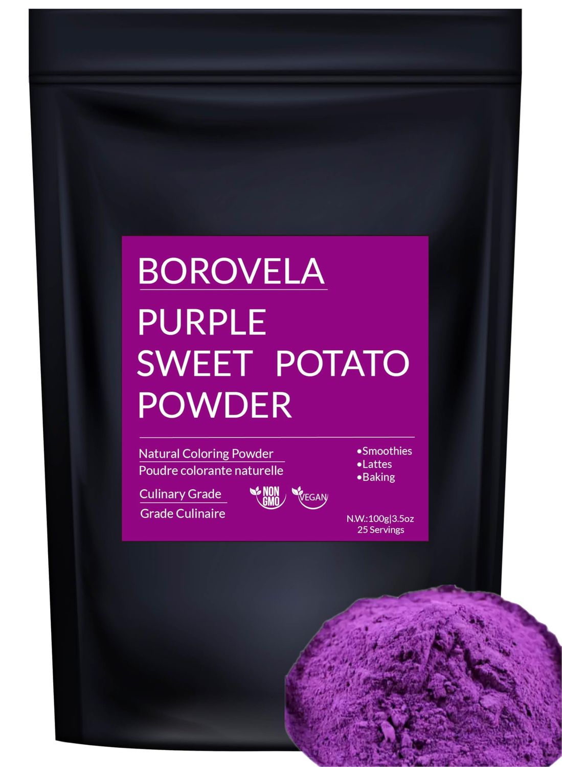 Purple Sweet Potato Powder Natural Purple Food Colouring Mix into Dessert Baking Smoothies 100% Natural Ingredient 100g