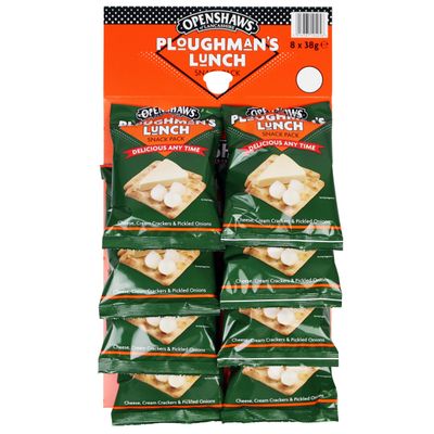 Pub Original - Ploughman's Lunch Snack Packs - Cheese, Cream Crackers and Pickled Onions - Pub Card of 8 x 38 g Packs