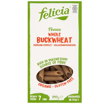 Felicia Gluten Free Organic Buckwheat Penne Pasta 250 G (1 Pack)