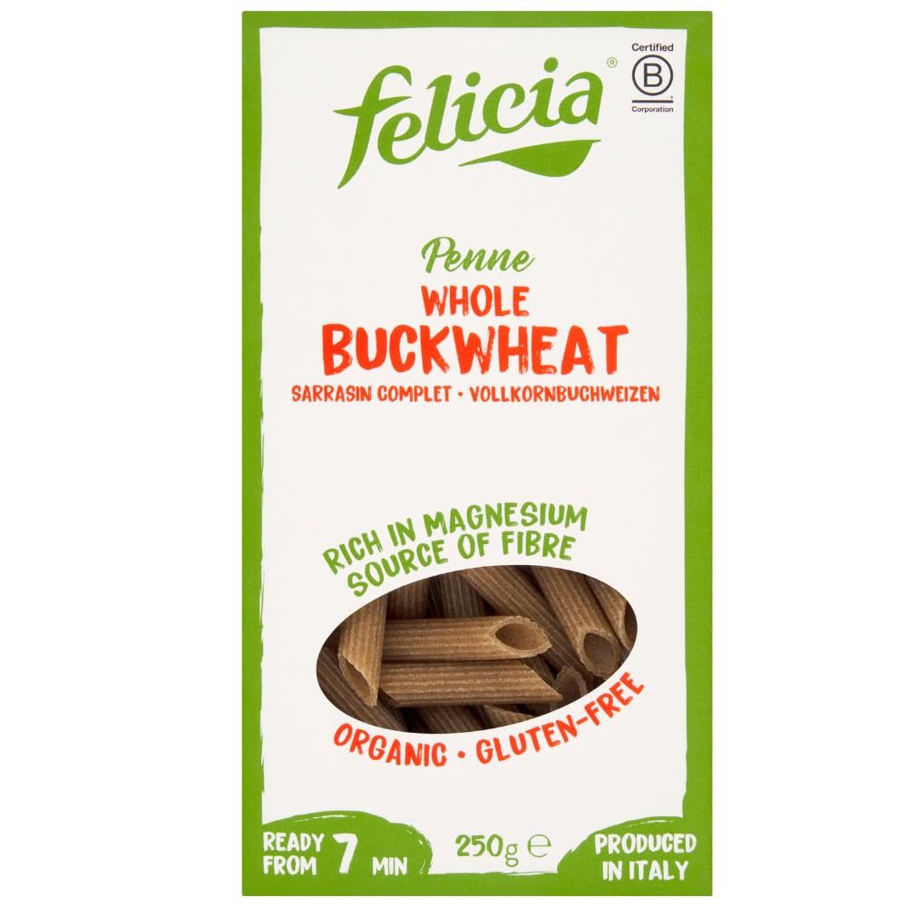 Felicia Gluten Free Organic Buckwheat Penne Pasta 250 G (1 Pack)