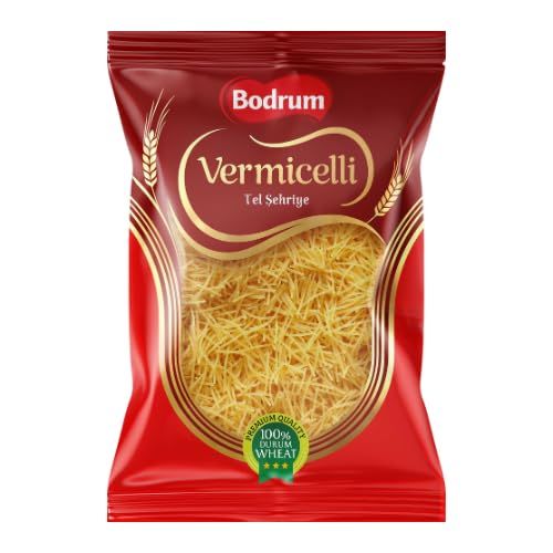 Bodrum Vermicelli Pasta, 500g, Neutral Flavor, Durum Wheat, 500g Pack