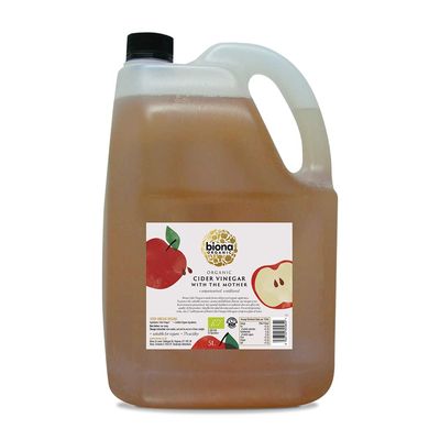 Biona Organic Apple Cider Vinegar With Mother 5 L, 5 Percent Acidity - Raw, Unfiltered &amp; Unpasteurised - Naturally Vegan