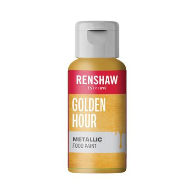 Renshaw Edible Metallic Food Paint, Golden Hour (Gold), Perfect for Cakes and Decorations, 20 g (Pack of 1)