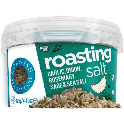Cornish Sea Salt Roasting Salt Seasoning Blend 125g - Sea Salt, Garlic, Onion, Rosemary, Sage Herb Mix for Roast Chicken, Potatoes, Beef, Fish Stews, Gravy