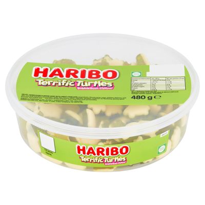 HARIBO Terrific Turtles - 150 Pieces of Fruity Gummy Sweets - 480g Tub