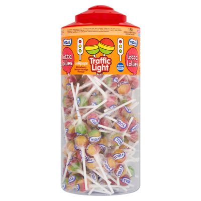 Vidal Lotta Lollies Traffic Light (Pack of 1, Total 150 Pieces)