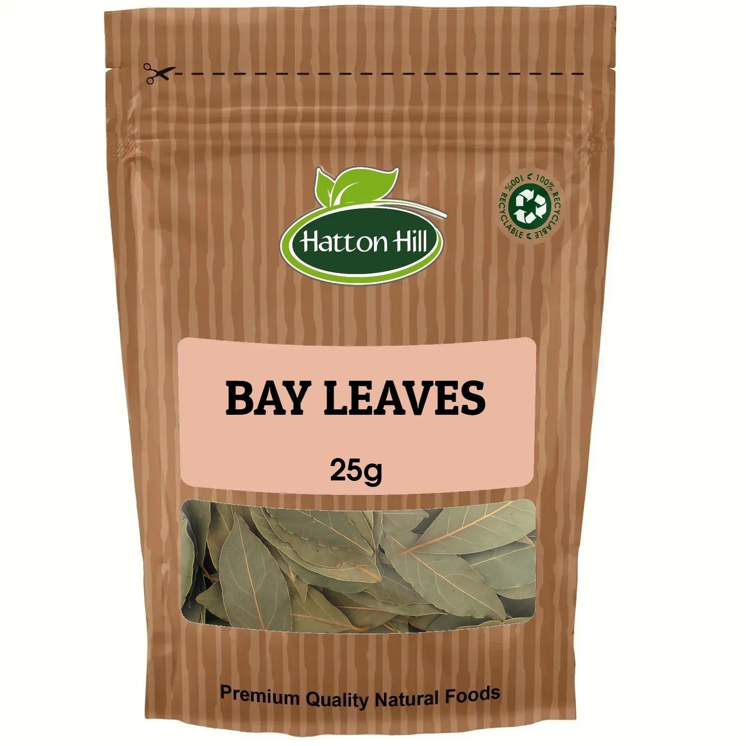 Bay Leaves 25g by Hatton Hill Dried, Laurel Leaf, Aromatic &amp; Flavourful Whole Leaves for Cooking, Herbal Tea and More