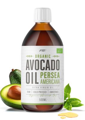 Organic Avocado Oil 500ml - Extra Virgin &amp; Cold Pressed Premium Avocado Oil - Sustainably Sourced - for Keto, Paleo &amp; Vegan Diets - By Alpha01