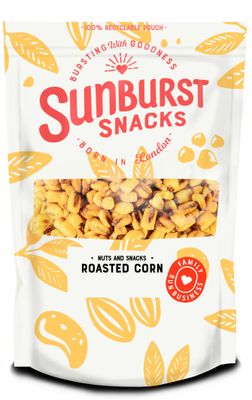 Sunburst Snacks Corn Roasted &amp; Salted, Toasted Crunchy Corn Nut, Vegan &amp; Gluten Free, Resealable and Recyclable Pouch, 1kg