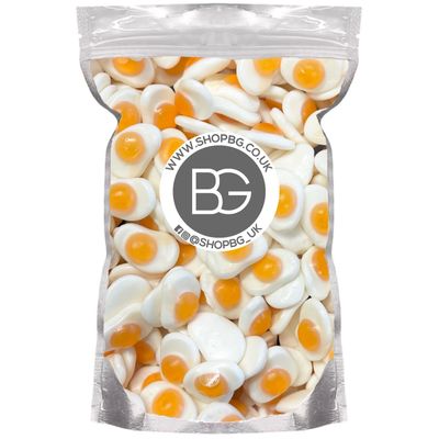 BG Quality Pick &amp; Mix Sweets - Choose Your Own Favourites Single Sweet Pouch 800g (Jelly Fried Eggs)