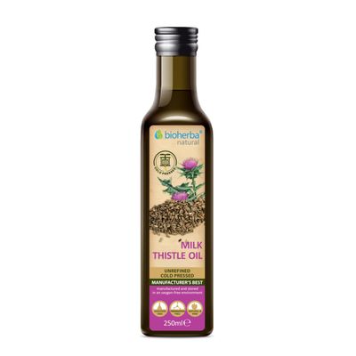Milk Thistle Oil 250 ml - Cold-Pressed Seed Oil by BIOHERBA (250)