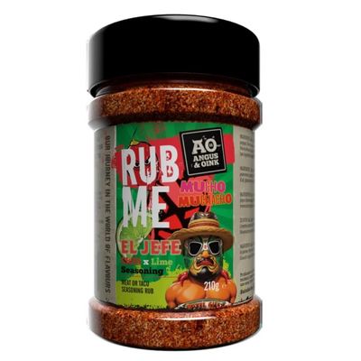 Angus &amp; Oink El Jefe Chilli x Lime Seasoning Mexican Street Flavour Perfect for Tacos, Nachos &amp; Burritos Gluten-Free 210g