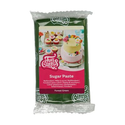 FunCakes Sugar Paste Forest Green, Easy to Use, Smooth, Flexible, Soft and Pliable, Perfect for Cake Decorating, Halal, Kosher and Gluten Free, 250 g FunCakes Sugar Paste Forest Green, Easy to Use, Smooth, Flexible, Soft and Pliable, Perfect for Cake Decorating, Halal, Kosher and Gluten Free, 250 g
