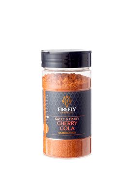 Firefly BBQ Quality Cherry Cola BBQ Rub - Irresistible Unique Flavour Fusion, Made with The Finest Ingredients, Perfect for Grilling, Smoking, or Roasting Pork, Chicken, Beef, & Veggies 300ml